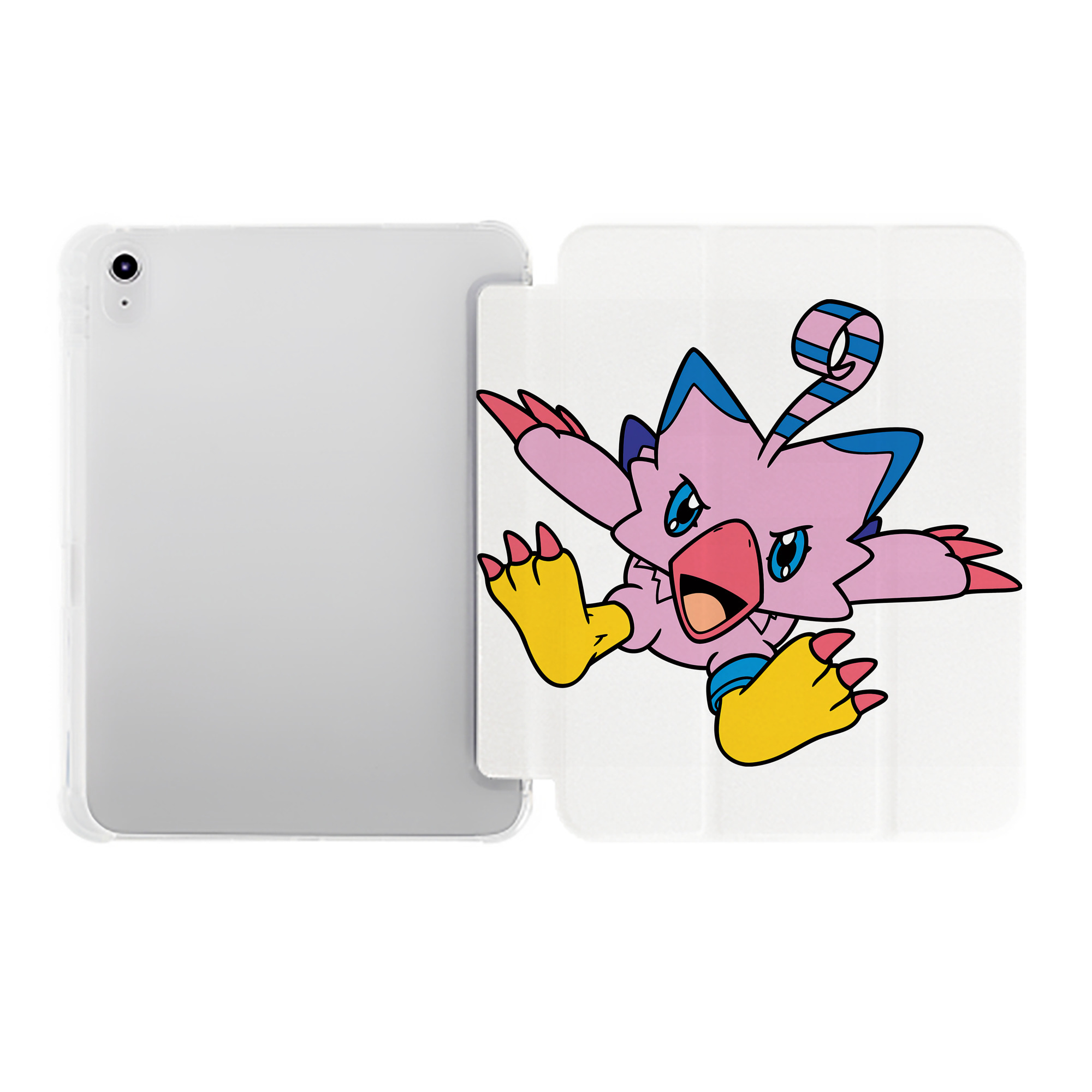 （画像用） Digimon デジタルモンスター/デジモン IPad ケース ペン収納付き 三つ折りスタンド PUレザー×シリコン 対応機種9.5/10.5/10.9インチ